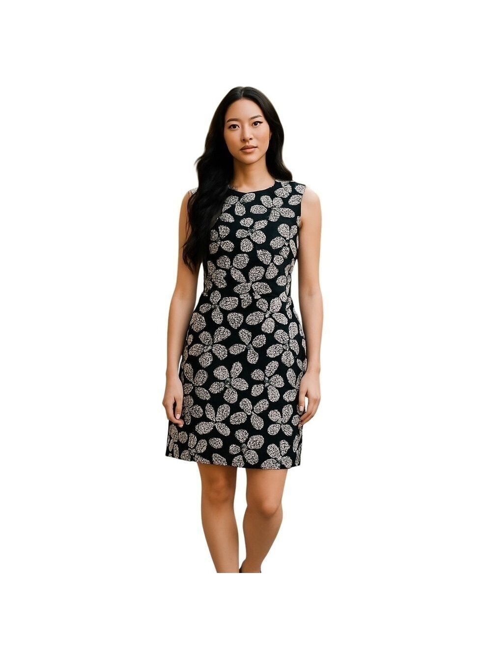 Karl Lagerfeld Paris Sleeveless Abstract Floral Shift Dress Size 4